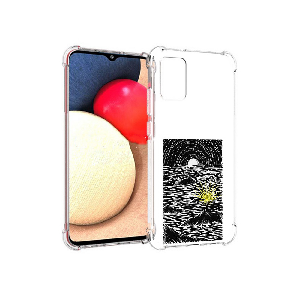 

Чехол MyPads Tocco для Samsung Galaxy A02s маяк в черно белом море (PT156738.479.460), Прозрачный, Tocco