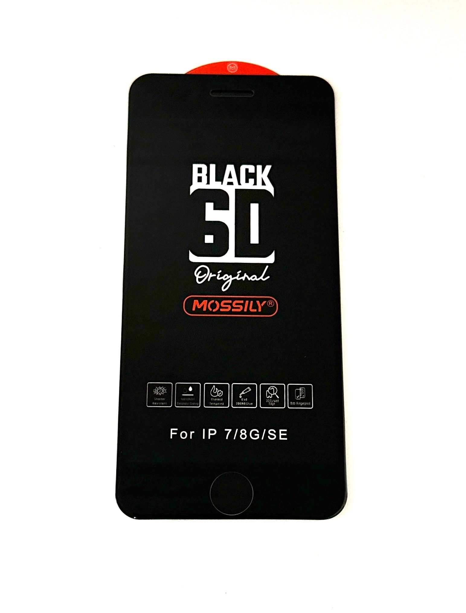 

Защитное стекло Mossily для iPhone 7/8/SE 2020 (повышенной прочности) 6D черное