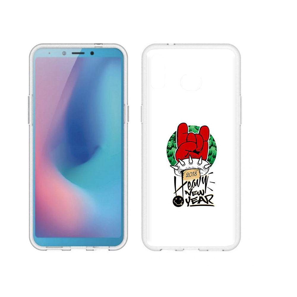 Чехол MyPads Tocco для Samsung Galaxy A6s Гангстер новый год (PT123850.597.53)