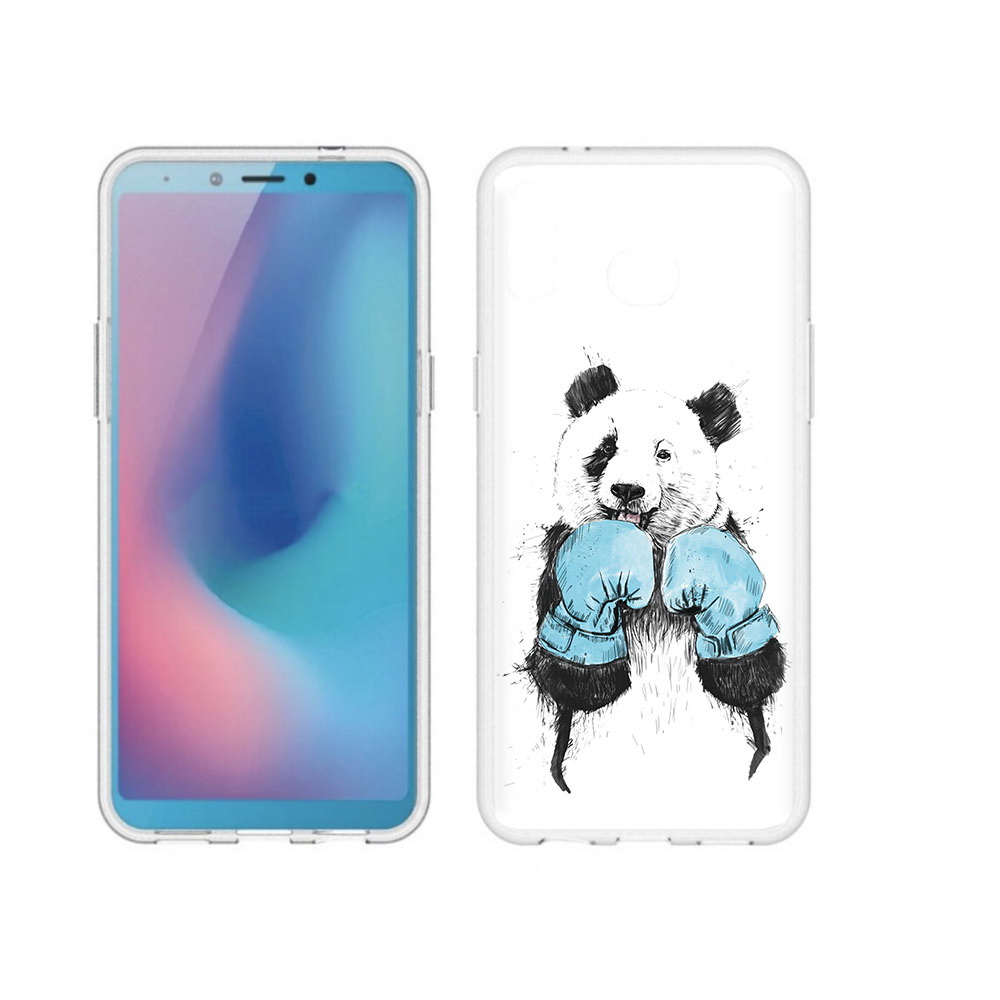 

Чехол MyPads Tocco для Samsung Galaxy A6s панда боксер (PT123850.597.531), Прозрачный, Tocco