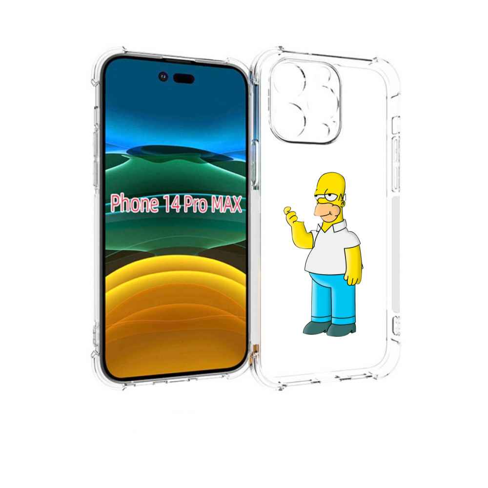 

Чехол MyPads гомер-симпсон для iPhone 14 Pro Max, Прозрачный, Tocco