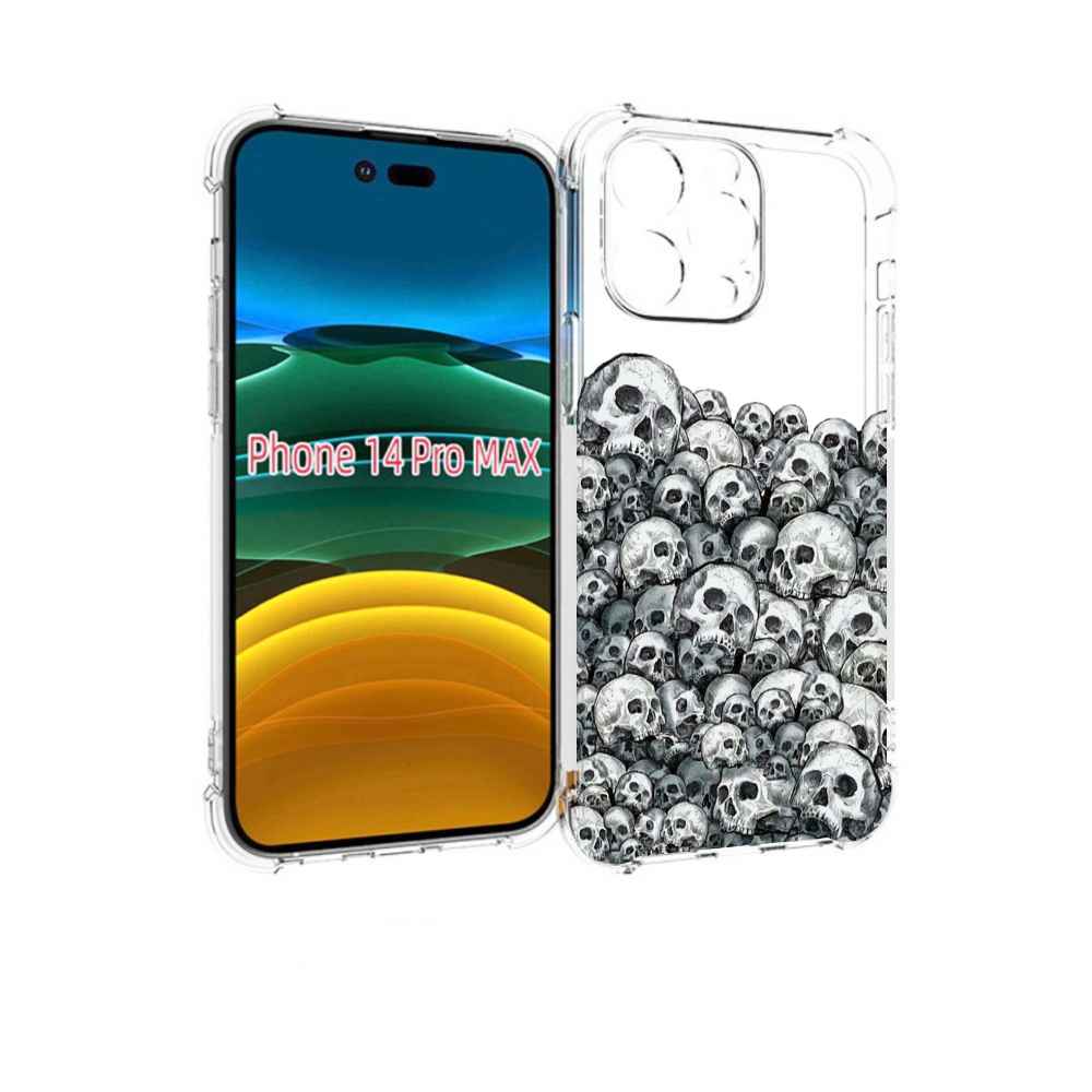 

Чехол MyPads гора из черепов для iPhone 14 Pro Max, Прозрачный, Tocco