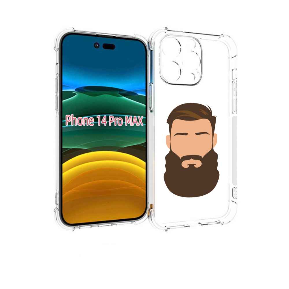 

Чехол MyPads густая-борода для iPhone 14 Pro Max, Прозрачный, Tocco