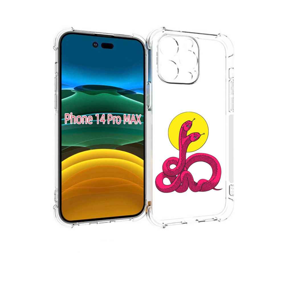 

Чехол MyPads двухголовая-змея для iPhone 14 Pro Max, Прозрачный, Tocco