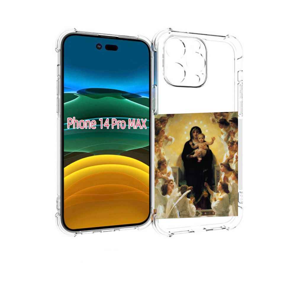 

Чехол MyPads дева-мария для iPhone 14 Pro Max, Прозрачный, Tocco