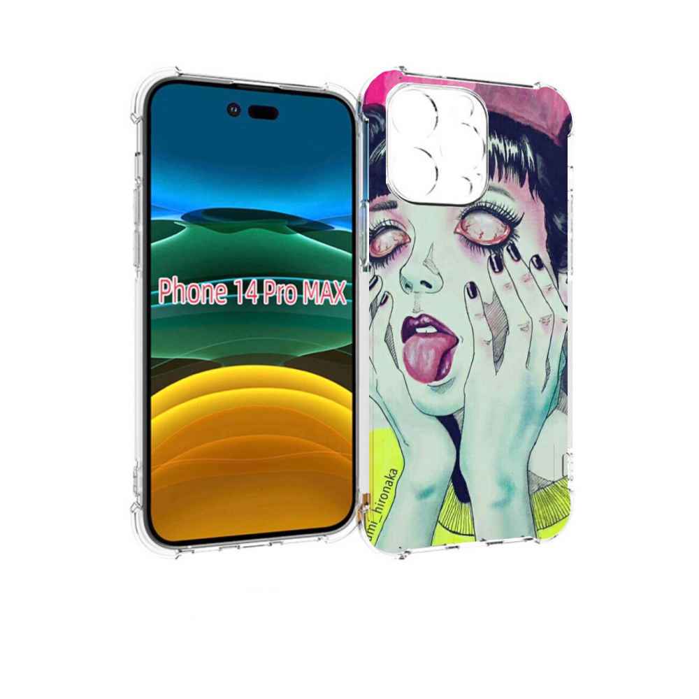 

Чехол MyPads девушка без зрачков для iPhone 14 Pro Max, Прозрачный, Tocco