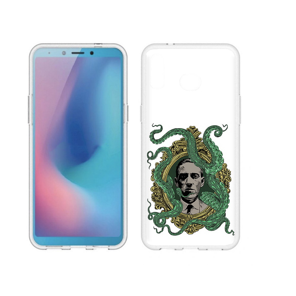 

Чехол MyPads Tocco для Samsung Galaxy A6s портрет с кракеном (PT123850.597.552), Прозрачный, Tocco