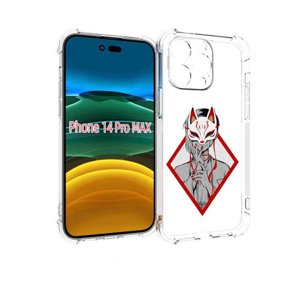 

Чехол MyPads девушка в маске япония для iPhone 14 Pro Max, Прозрачный, Tocco
