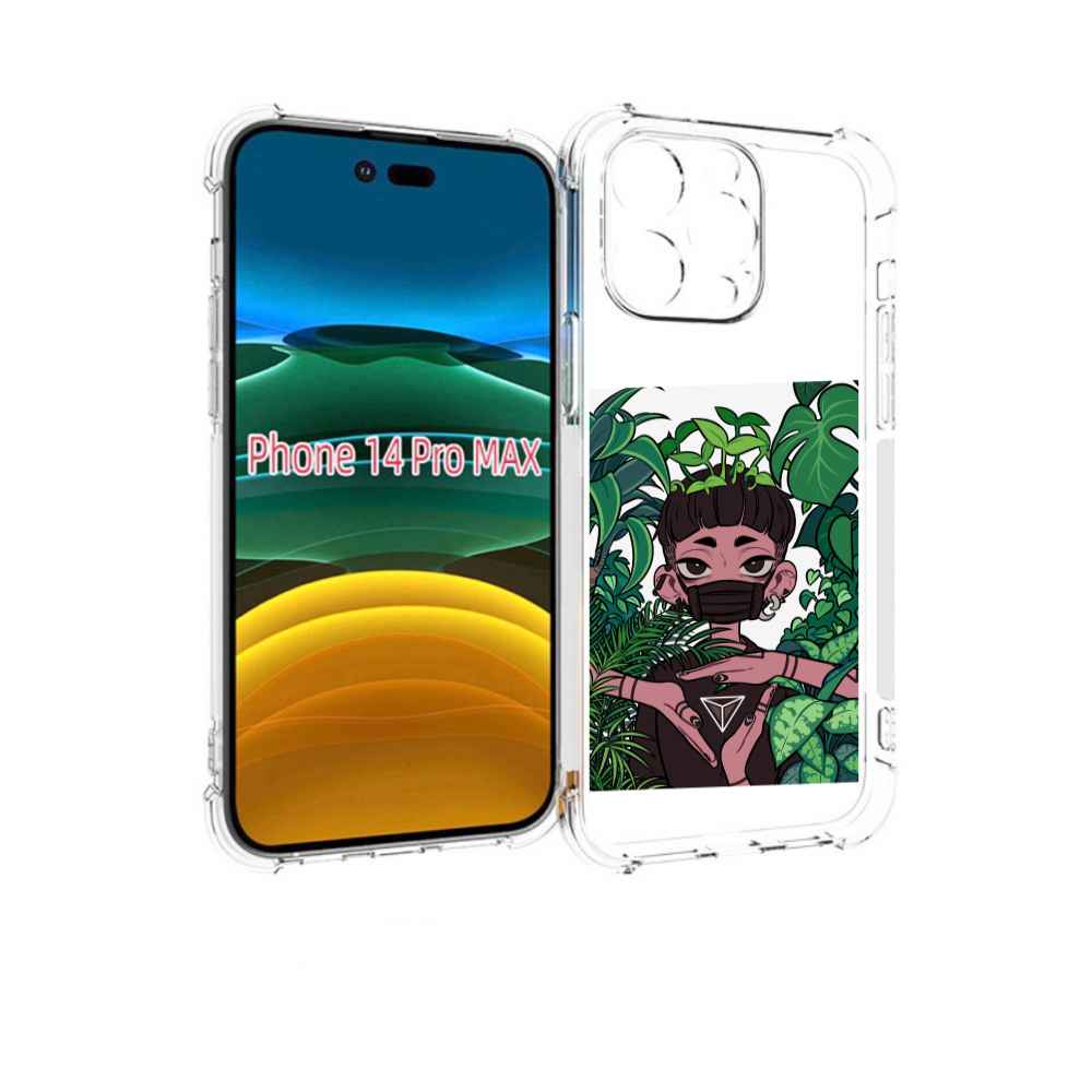 

Чехол MyPads девушка в природе женский для iPhone 14 Pro Max, Прозрачный, Tocco