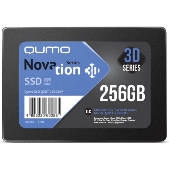 

SSD накопитель QUMO Novation 2.5" 256 ГБ (Q3DT-256GSKF), Novation