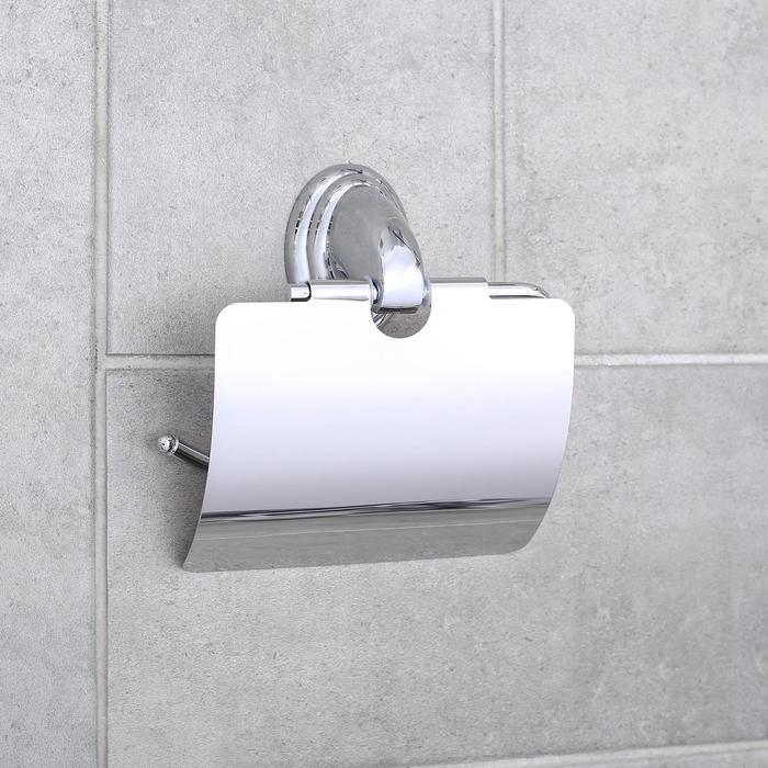 Держатель для туалетной бумаги с крышкой Accoona A11105, цвет хром