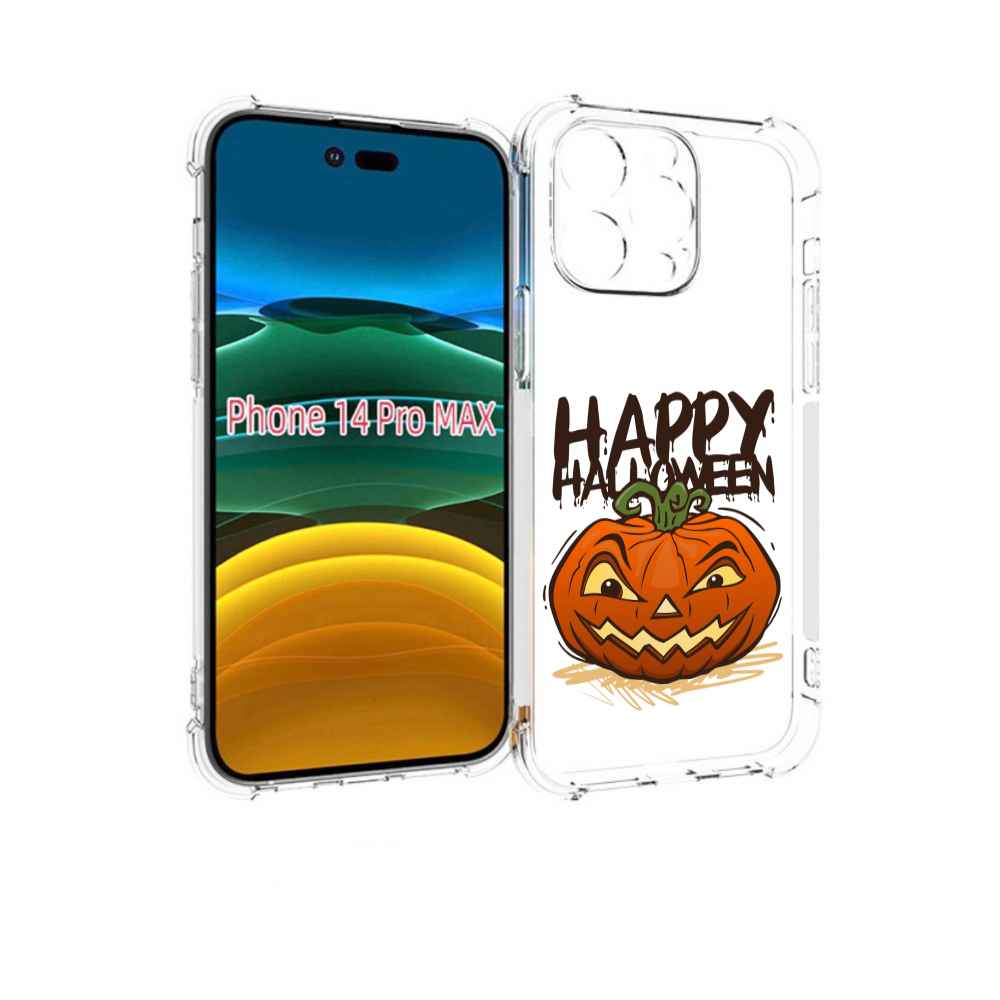 

Чехол MyPads Хэллоуин счастливый для iPhone 14 Pro Max, Прозрачный, Tocco
