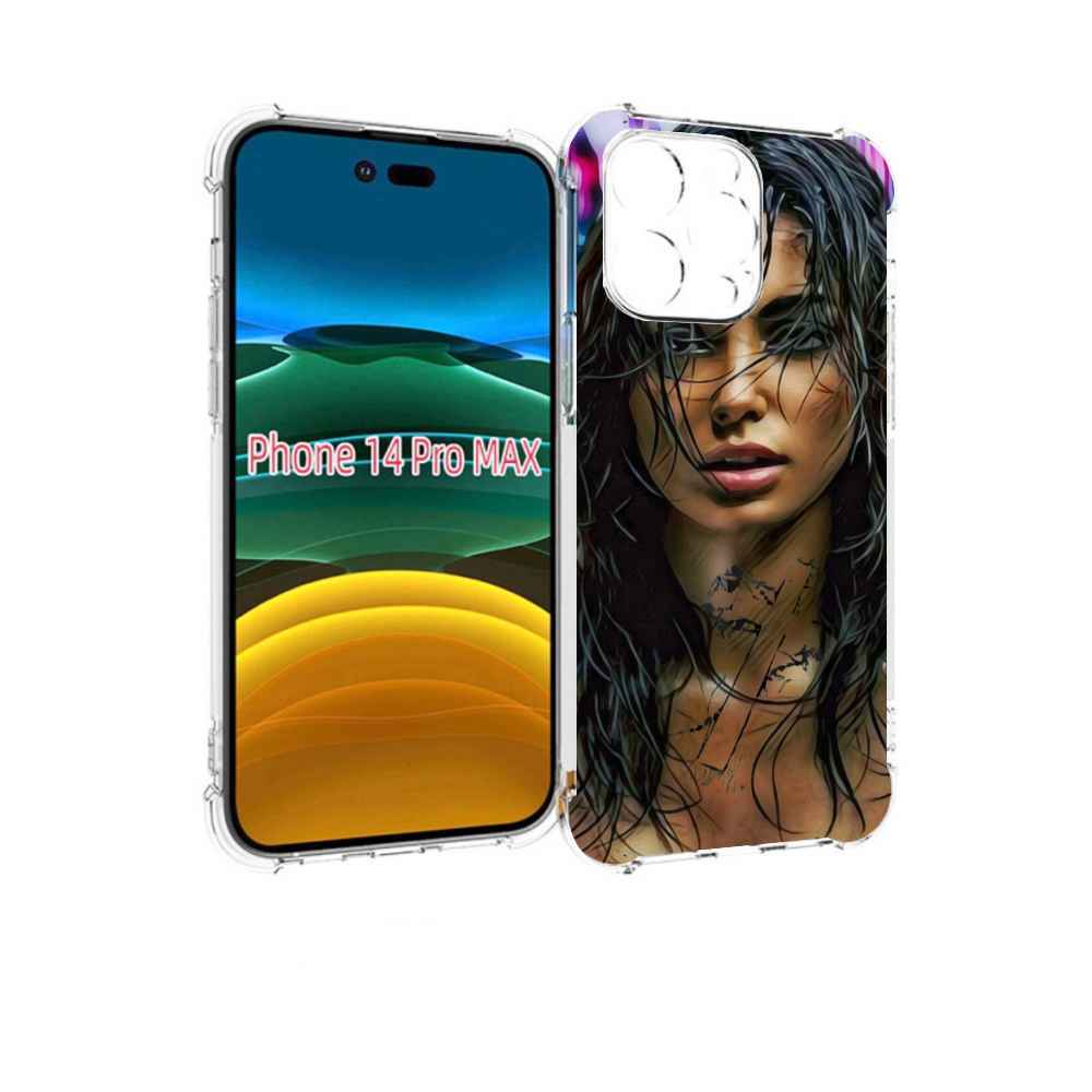

Чехол MyPads девушка с мокрыми волосами женский для iPhone 14 Pro Max, Прозрачный, Tocco