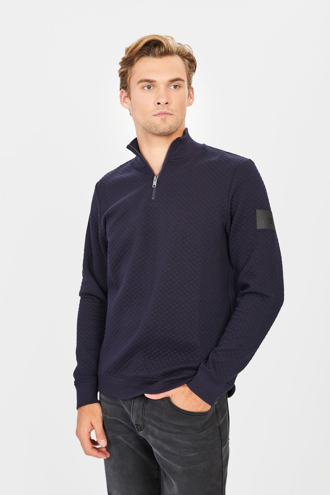 

Свитшот мужской Baon B611513 синий 3XL, B611513