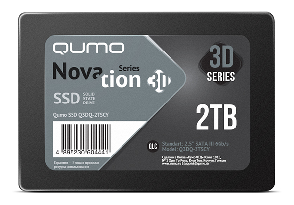 

SSD диск QUMO SSD 2TB QM Novation Q3DQ-2TSCY {SATA3.0}, Q3DT-2TSCY