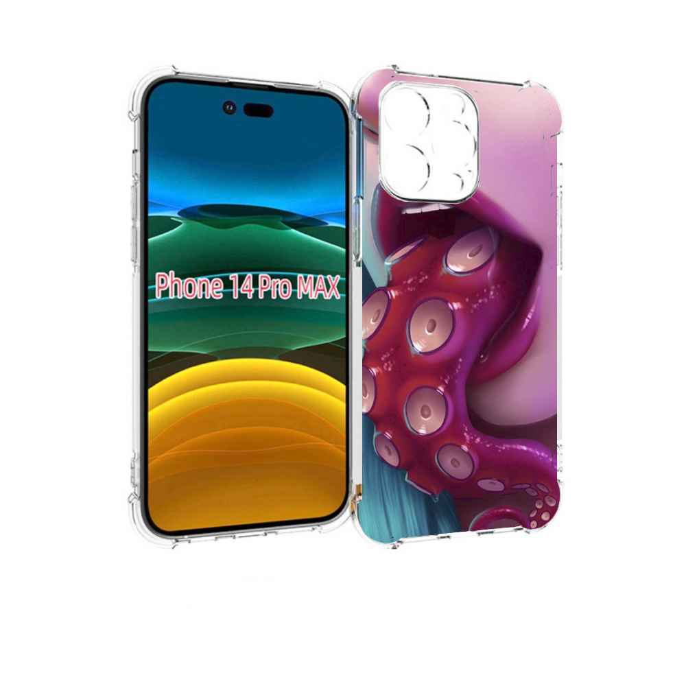 

Чехол MyPads девушка с щупальцой женский для iPhone 14 Pro Max, Прозрачный, Tocco