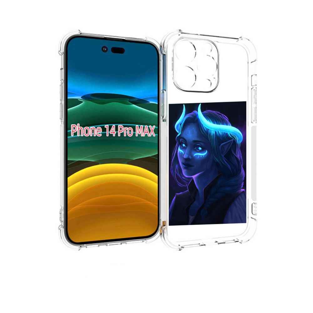 

Чехол MyPads девушка синяя ледяная женский для iPhone 14 Pro Max, Прозрачный, Tocco