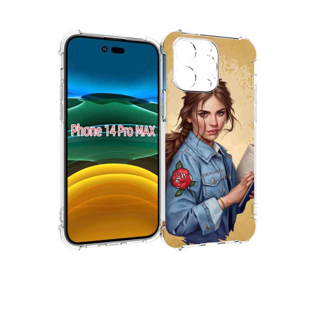 

Чехол MyPads девушка-в-бежевом-фоне для iPhone 14 Pro Max, Прозрачный, Tocco