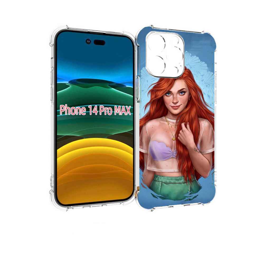 

Чехол MyPads девушка-в-голубом-фоне женский для iPhone 14 Pro Max, Прозрачный, Tocco