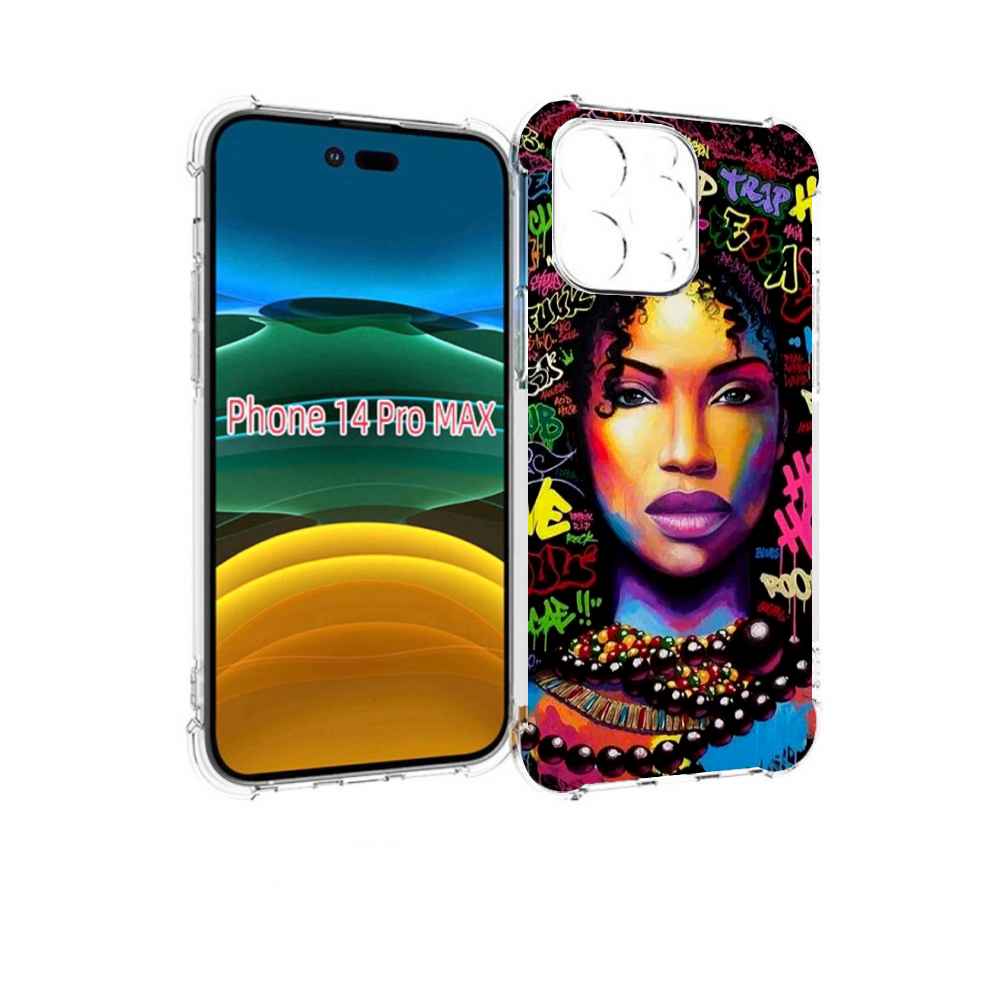 

Чехол MyPads девушка-в-граффити женский для iPhone 14 Pro Max, Прозрачный, Tocco