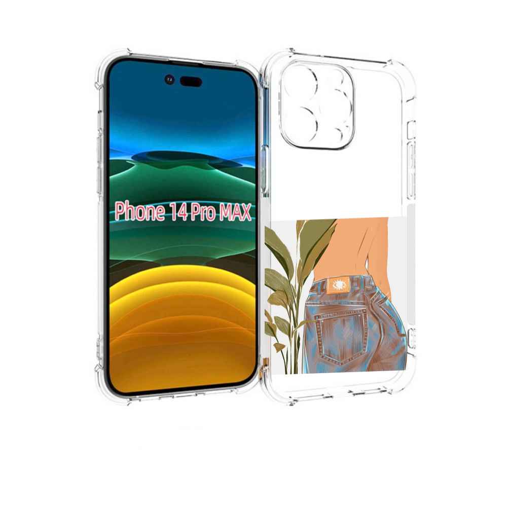 

Чехол MyPads девушка-в-джинсах для iPhone 14 Pro Max, Прозрачный, Tocco