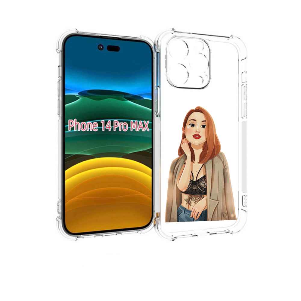 

Чехол MyPads девушка-в-кружевном-2 для iPhone 14 Pro Max, Прозрачный, Tocco