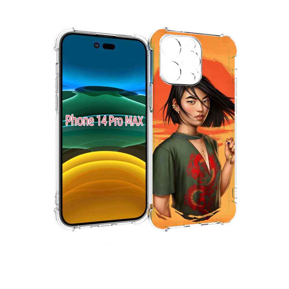 

Чехол MyPads девушка-в-оранжевом-фоне женский для iPhone 14 Pro Max, Прозрачный, Tocco