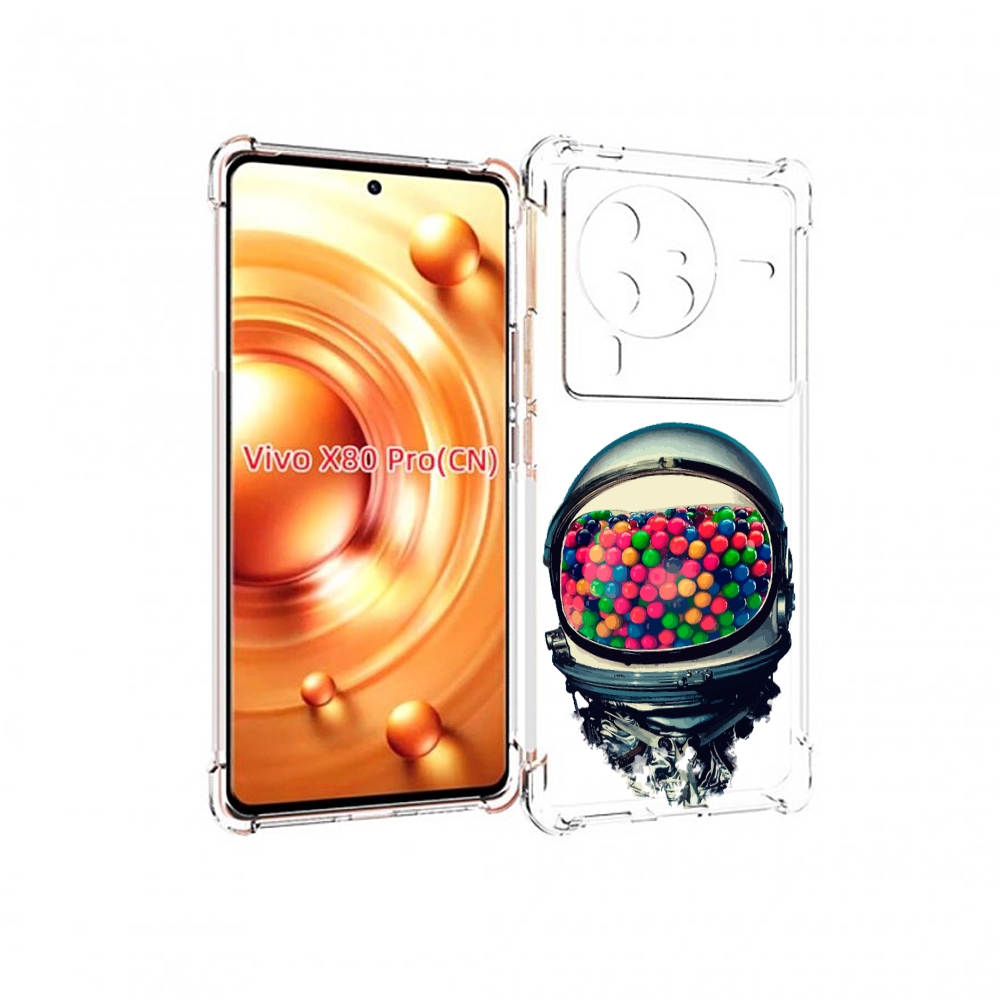 

Чехол MyPads шлем космонавта для Vivo X80 Pro, Прозрачный, Tocco