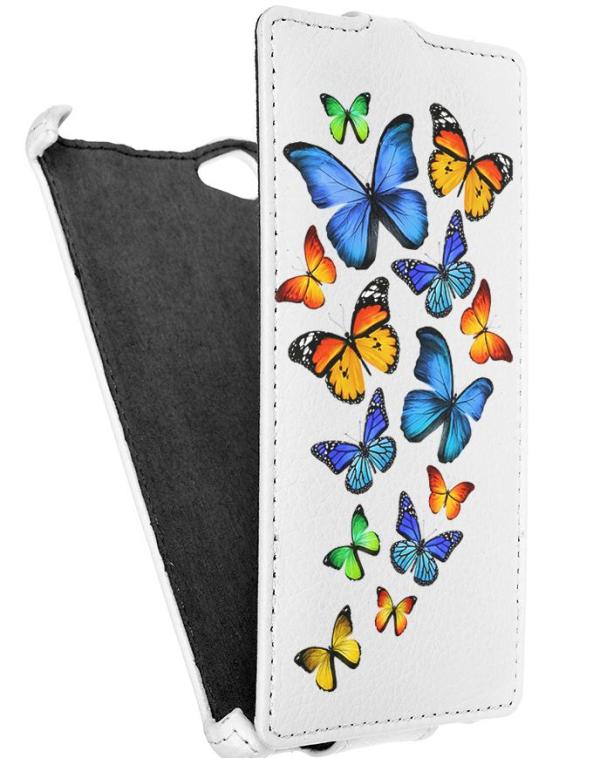 

Кожаный чехол для Fly IQ 4501 Evo Energie 4 Armor Case (Белый) (Дизайн 3/3)