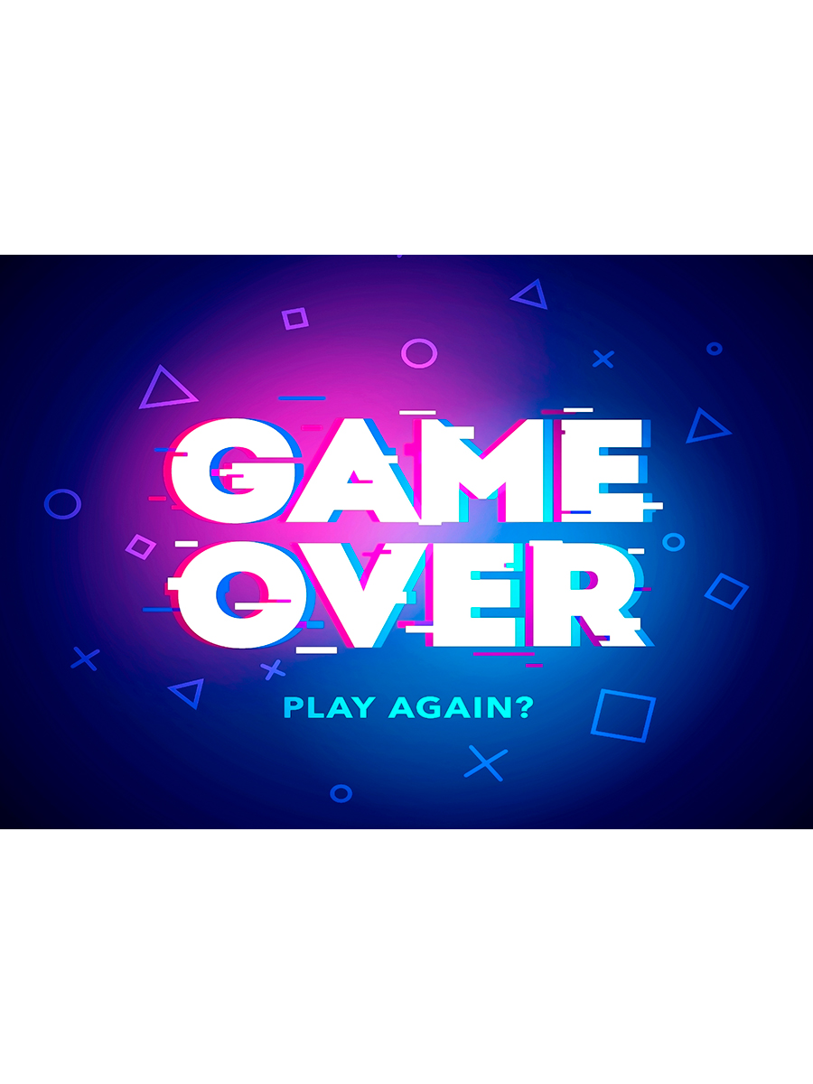 

Постер DRABS A3 Game Over играть снова кибер-шум глюк