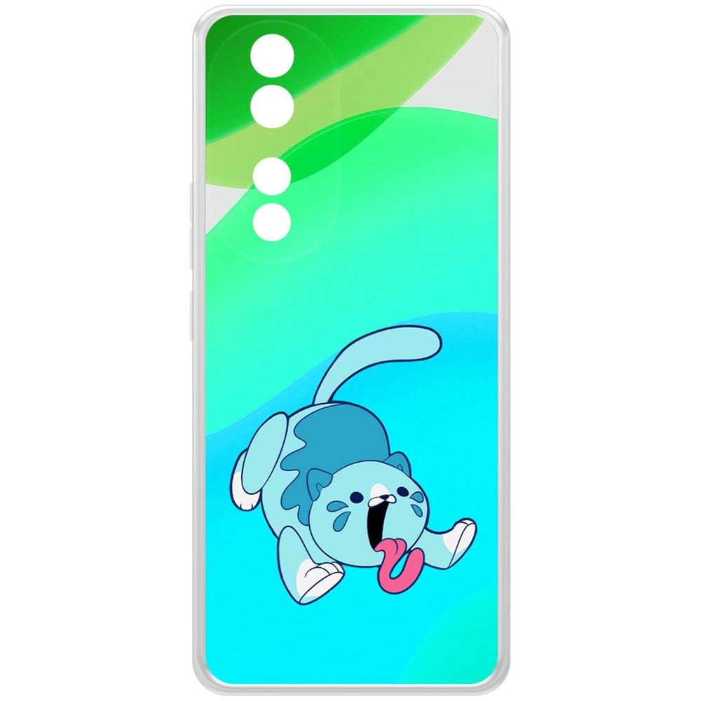 Чехол-накладка Krutoff Clear Case Хаги Ваги - Конфетная Кошка для Honor 90