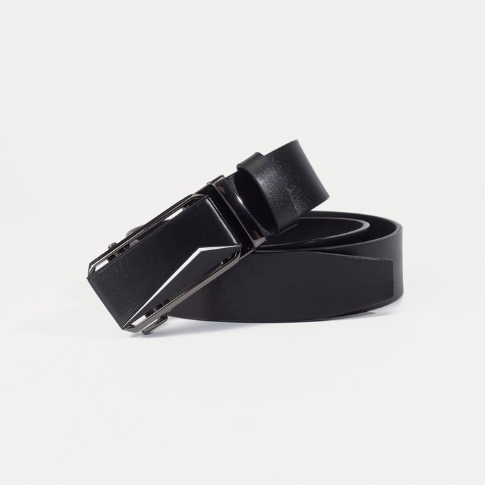 фото Ремень, ширина 3,5 см, автомат, цвет чёрный nobrand