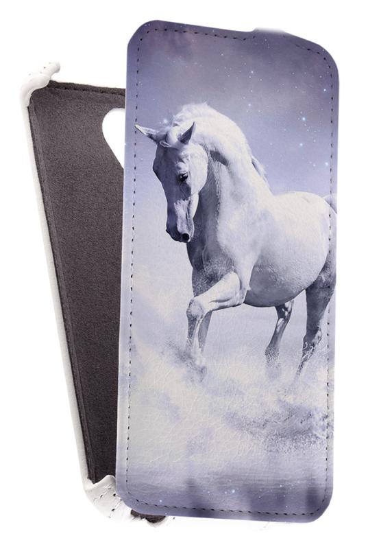 

Кожаный чехол для Fly IQ 4502 Era Energie 1 Armor Case (Белый) (Дизайн 117)