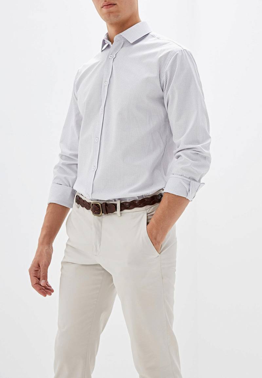 Рубашка мужская BAZIONI 743-1 SF 10 белая 40/176-182