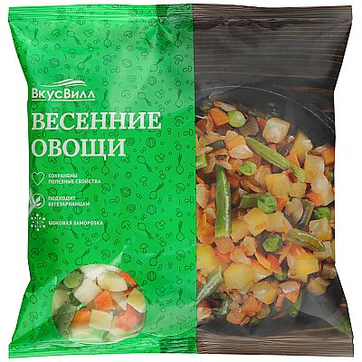 

Весенние овощи ВкусВилл свежемороженые