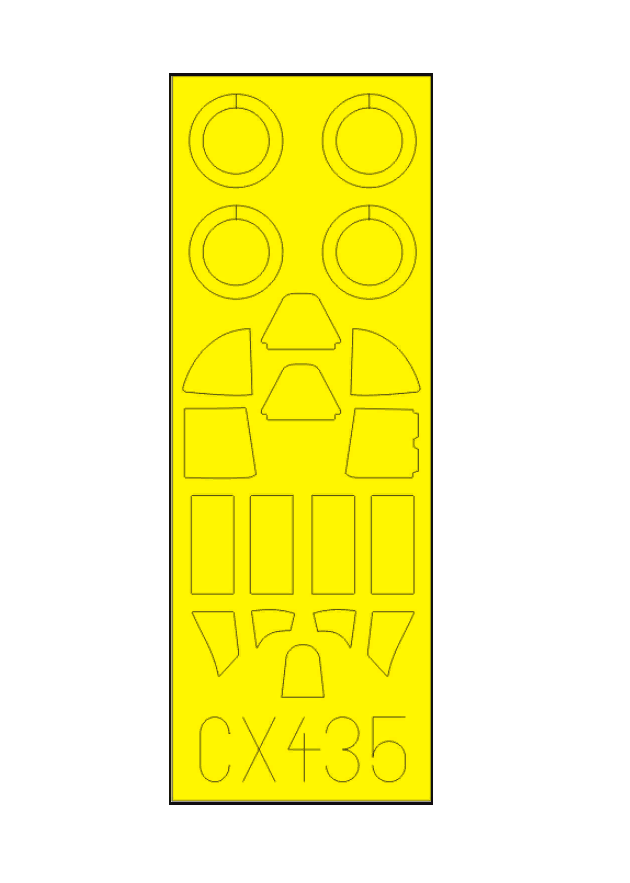 

CX435 Eduard 1/72 Окрасочная маска для La-5FN