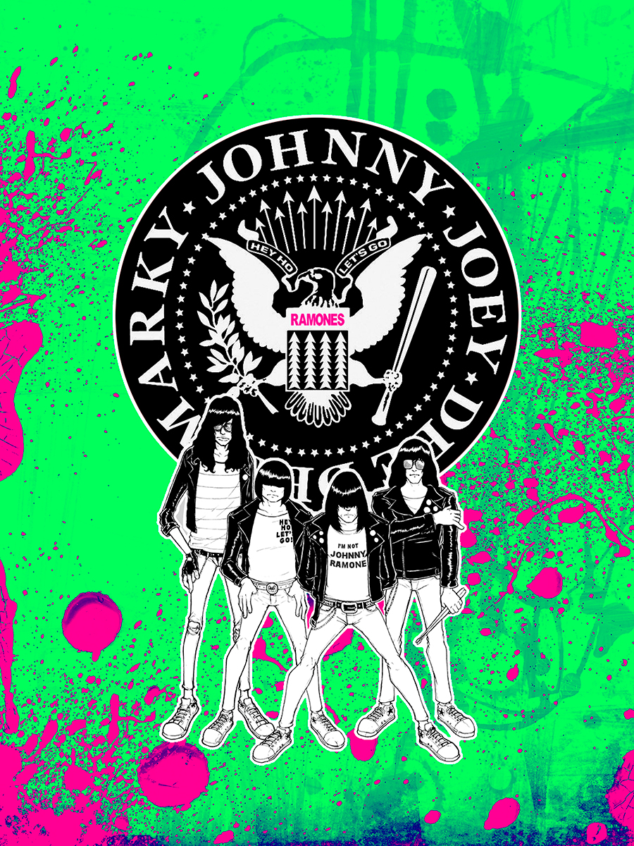 

Постер DRABS А2 Ramones четверо