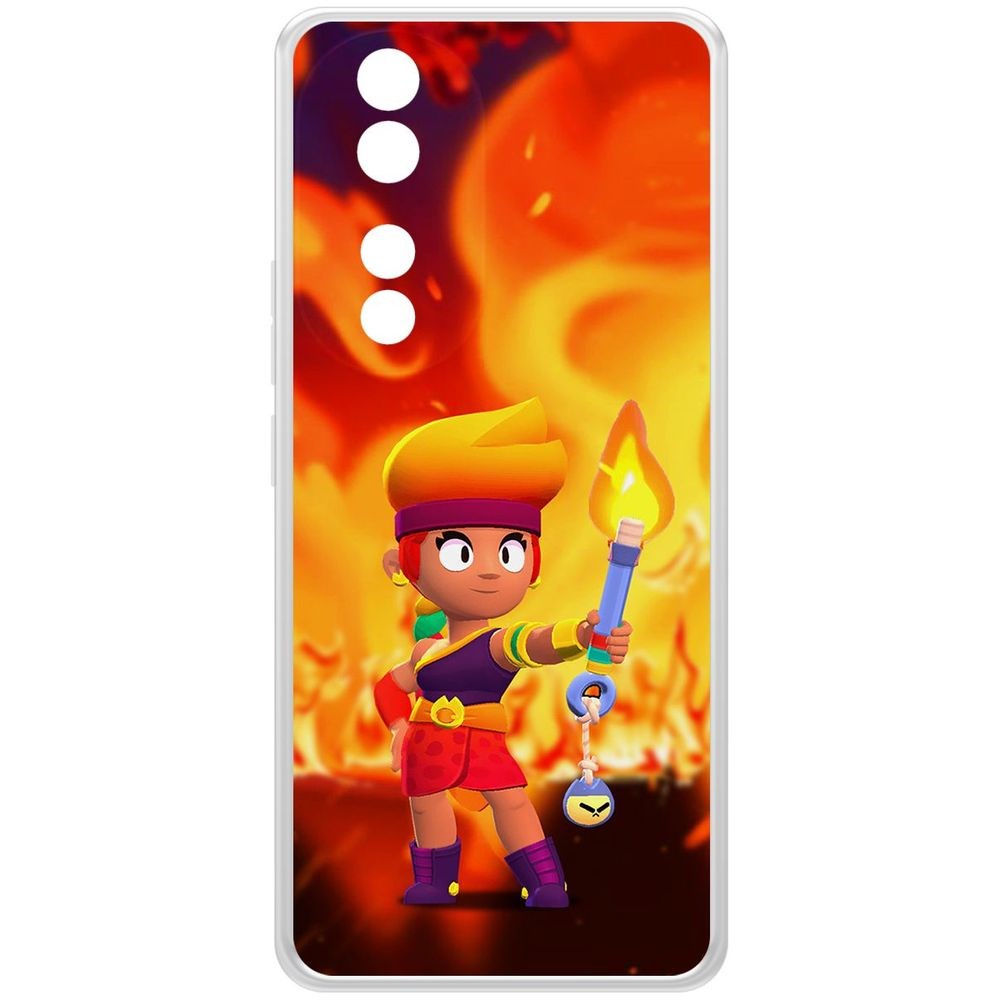 

Чехол-накладка Krutoff Clear Case Brawl Stars-Амбер для Honor 90, Прозрачный