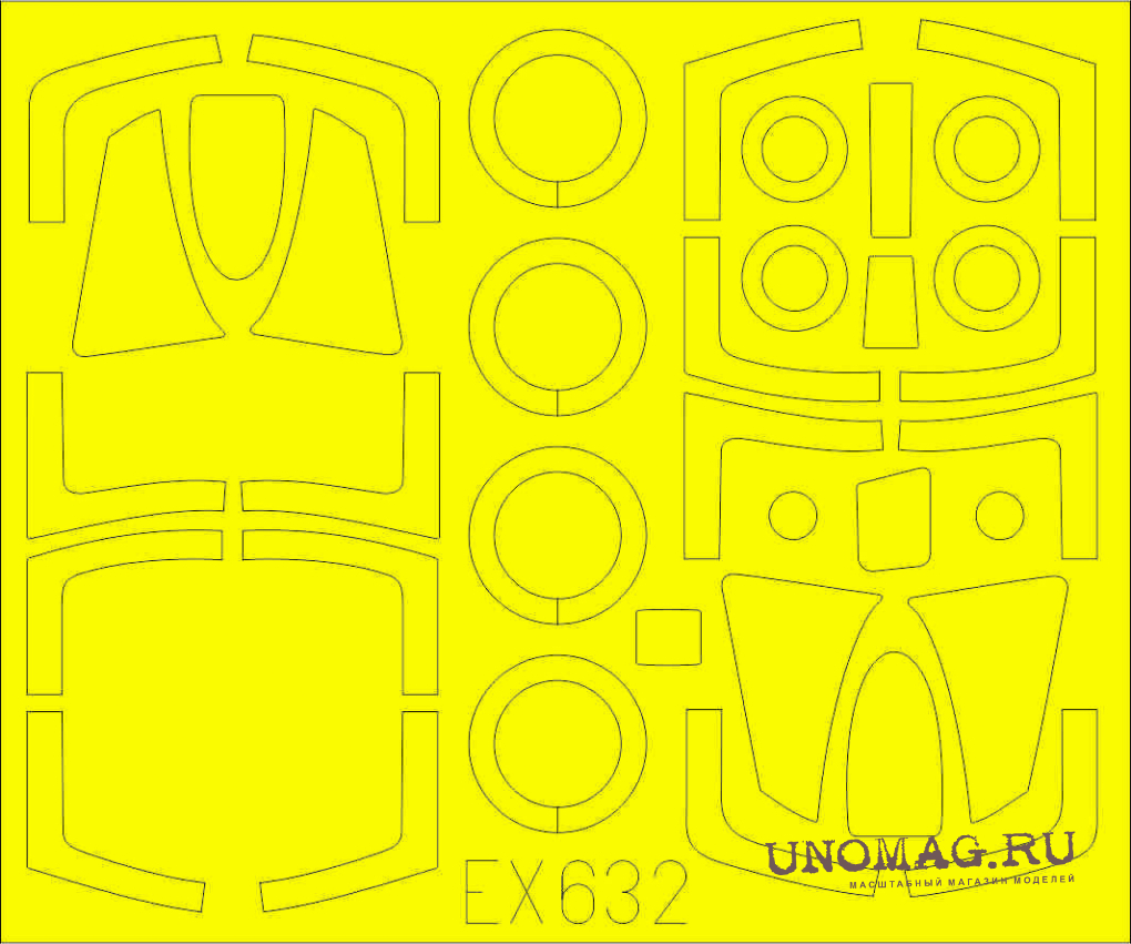 

EX632 Eduard 1/48 Маска для F-101B TFace, Цветной