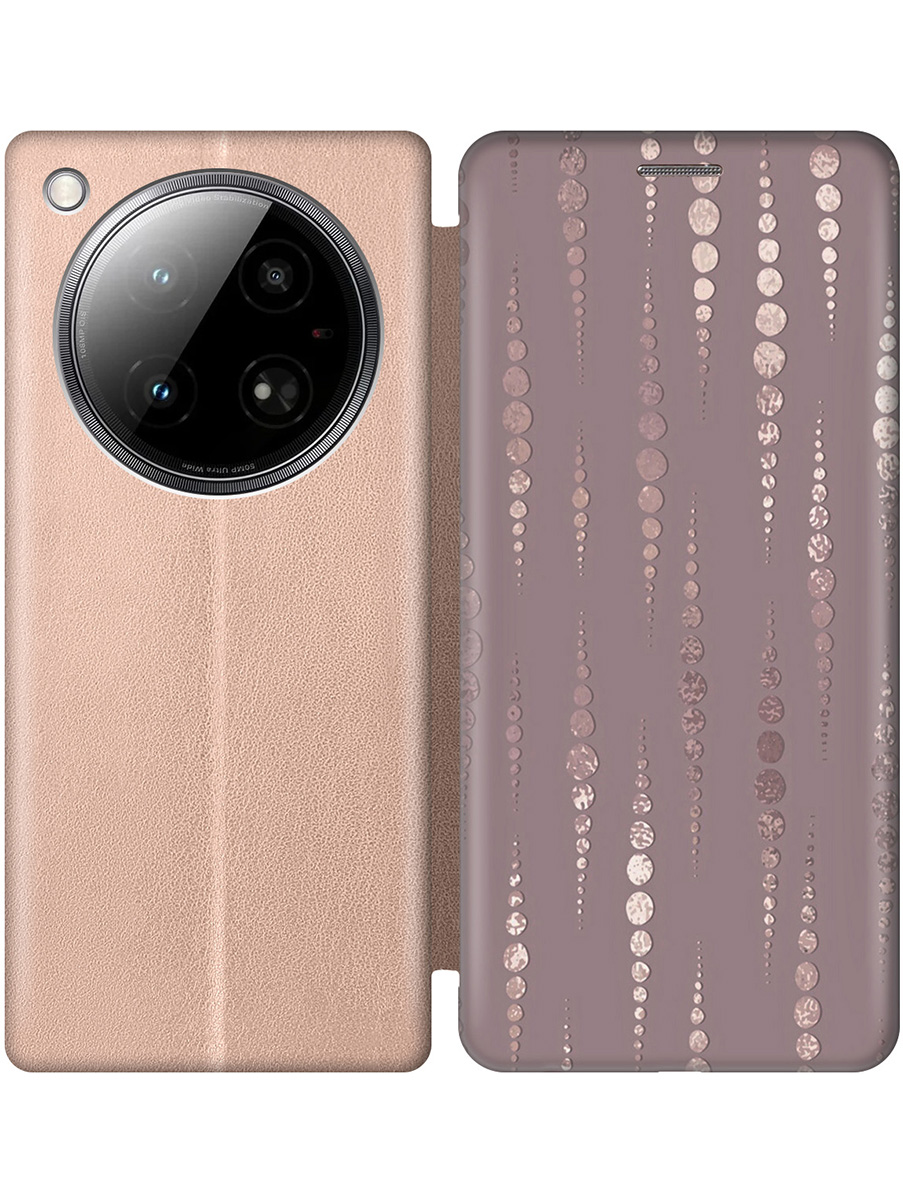 

Чехол-книжка на Infinix Zero 40 4G с принтом "Монеты в розовых песках" золотой, Золотистый;белый;розовый, 786722331