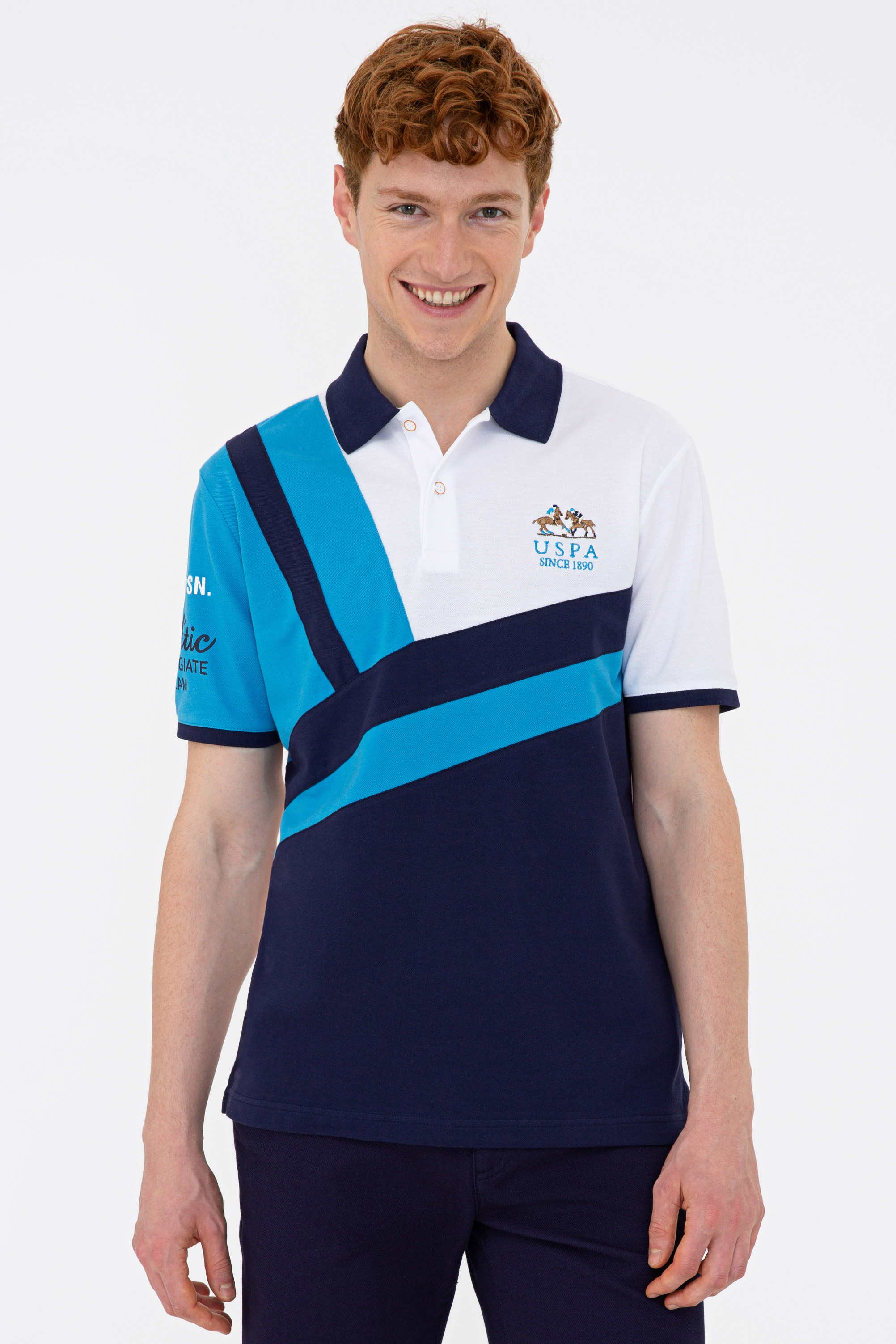 

Футболка мужская U.S. POLO Assn. G081SZ0110YOGI синяя S, Белый, G081SZ0110YOGI