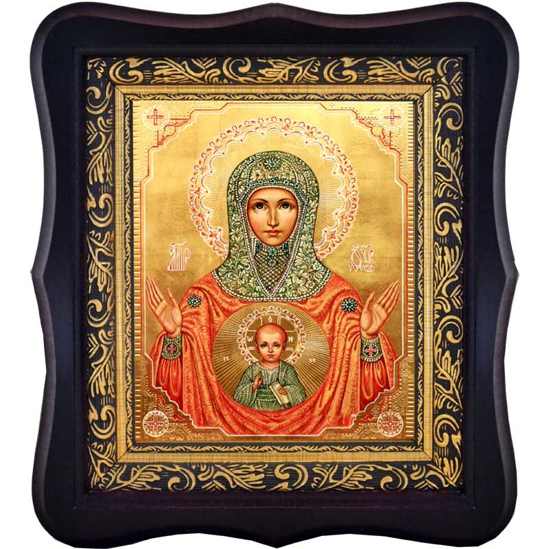 

Знамение Серафимо-Понетаевская икона Божьей Матери на холсте.