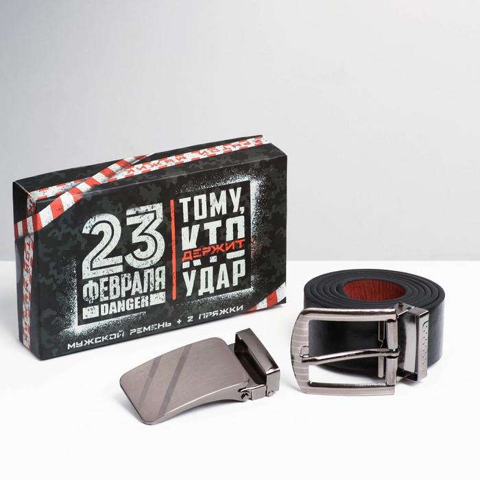 

Ремень мужской NoBrand 23 Февраля чёрный, 3х110 см, 23 Февраля