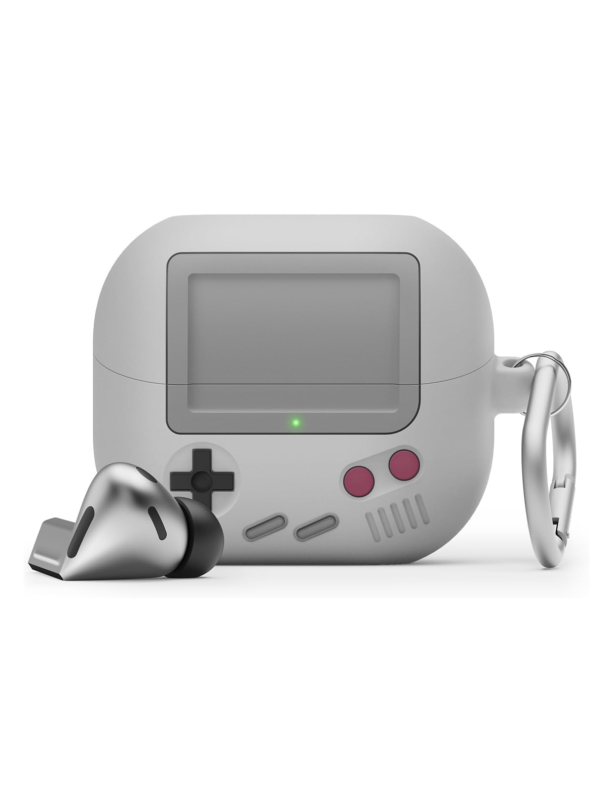 

Чехол Elago для Galaxy Buds 3/3 Pro силиконовый с покрытием Soft-touch и карабином, серый