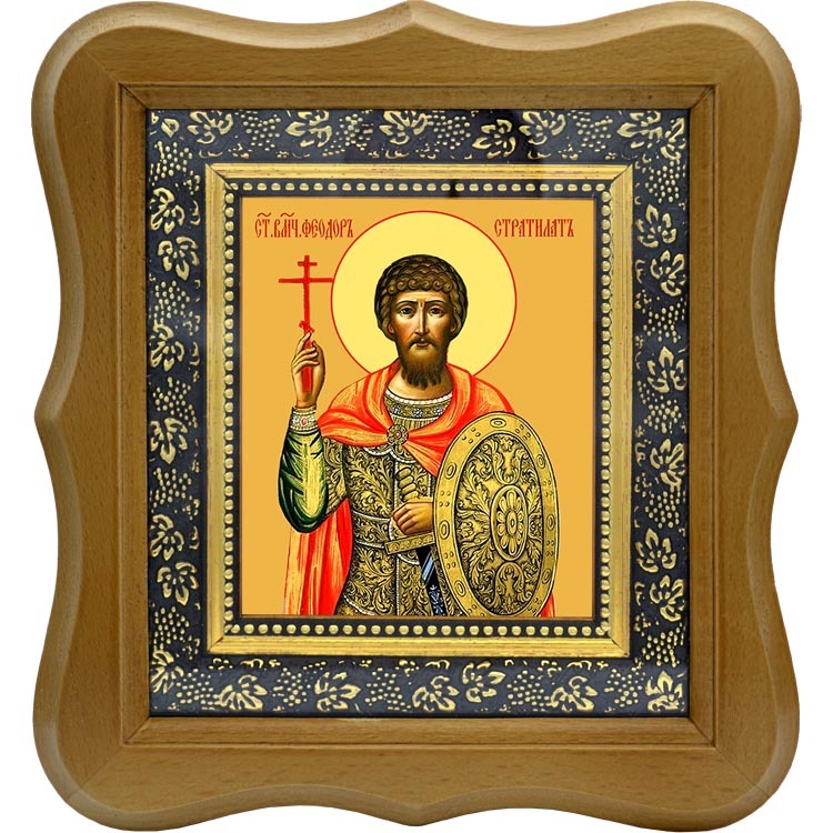 

Феодор Стратилат великомученик Гераклийский. Икона на холсте.