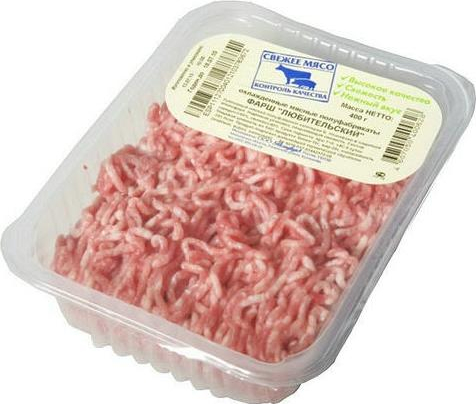 

Фарш свино-говяжий Мясной удар охлажденный 400 г