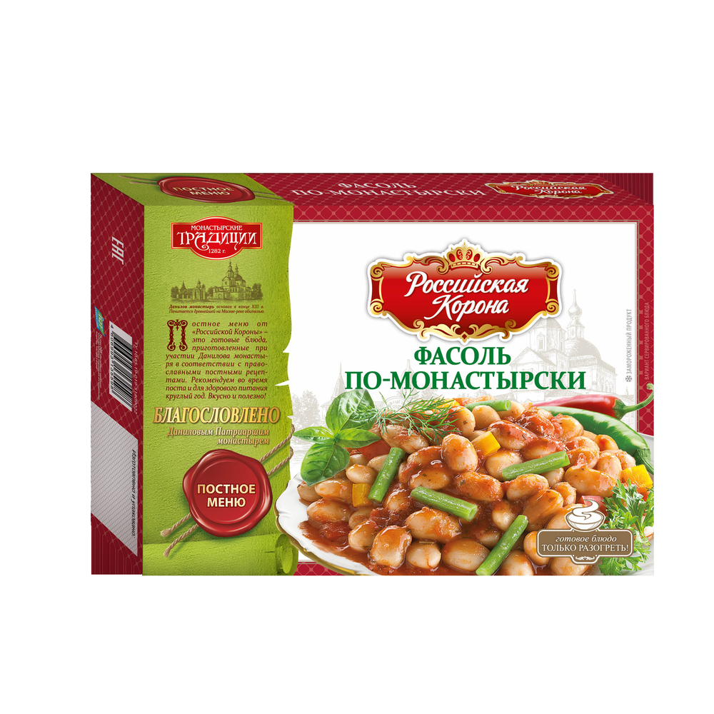 

Фасоль стручковая Российская Корона По-монастырски целая замороженная 300 г