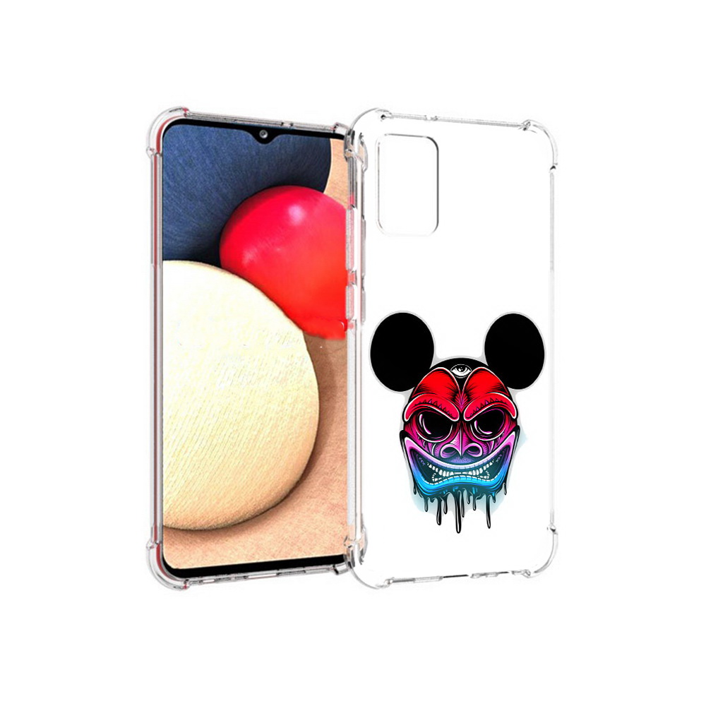 

Чехол MyPads Tocco для Samsung Galaxy A02s микки в маске (PT156738.479.473), Прозрачный, Tocco