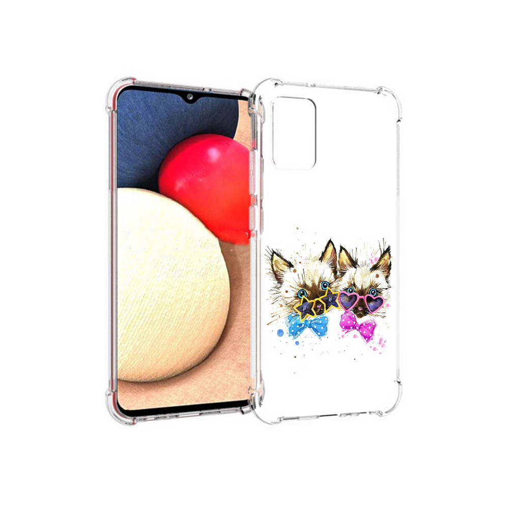 

Чехол MyPads Tocco для Samsung Galaxy A02s милые котята (PT156738.479.474), Прозрачный, Tocco