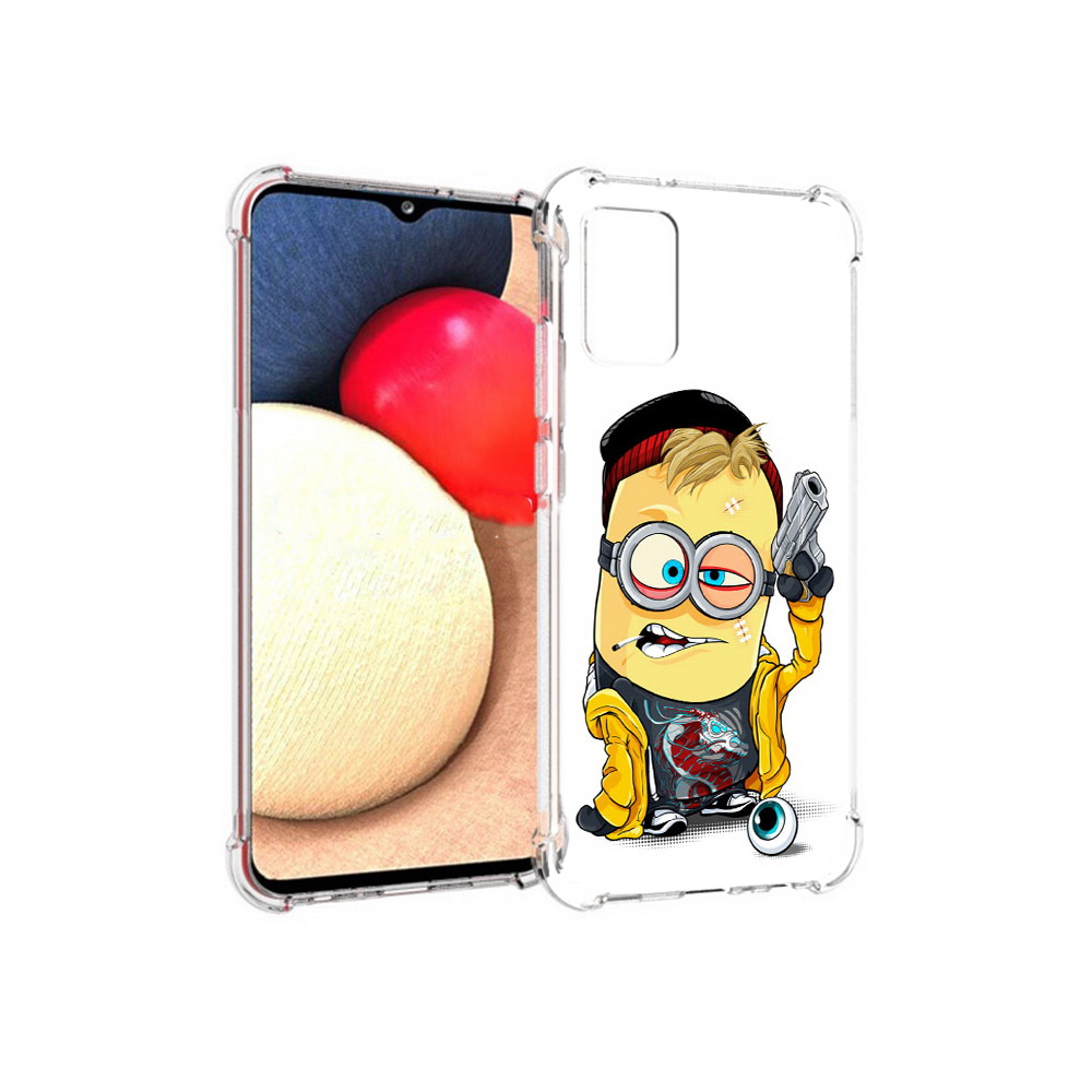 

Чехол MyPads Tocco для Samsung Galaxy A02s миньон бандит (PT156738.479.475), Прозрачный, Tocco
